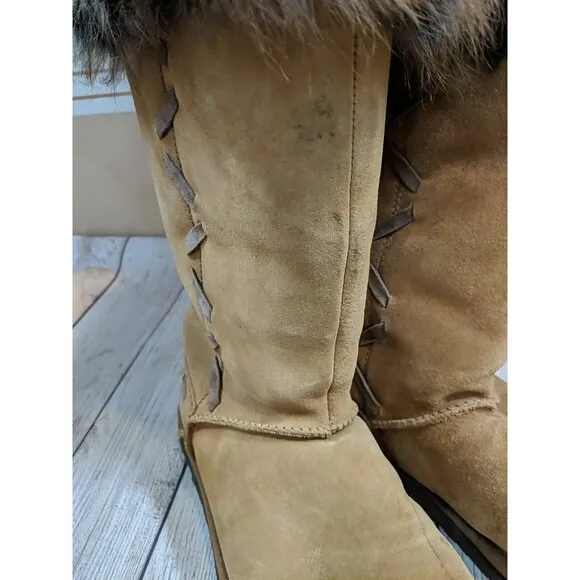 UGG Australia Women's 1008044 ROSANA Chestnut Fur Winter Boots Size 8