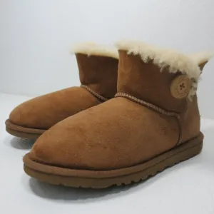 UGG Bailey Button Classic Short Winter Boots Shoes Australia Footwear Women's 6