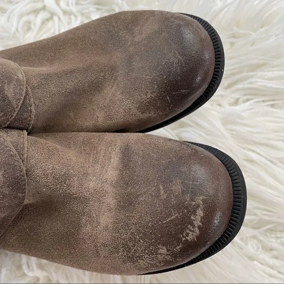 UGG benson boots brown rustic‎ leather wool 6.5
