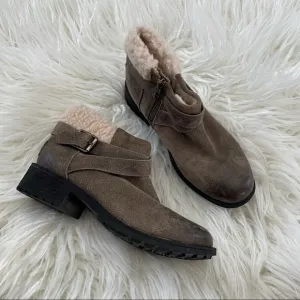 UGG benson boots brown rustic‎ leather wool 6.5