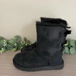 UGG Black Bailey Bow II Size 9 Boots Winter Booties