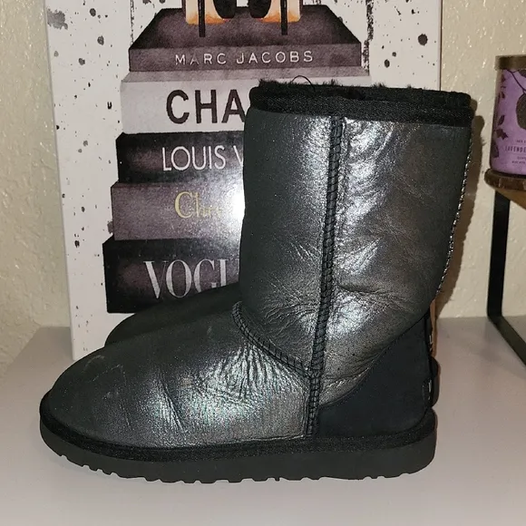 UGG Black Metallic Winter Boots