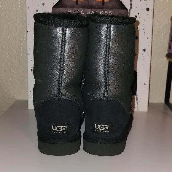 UGG Black Metallic Winter Boots