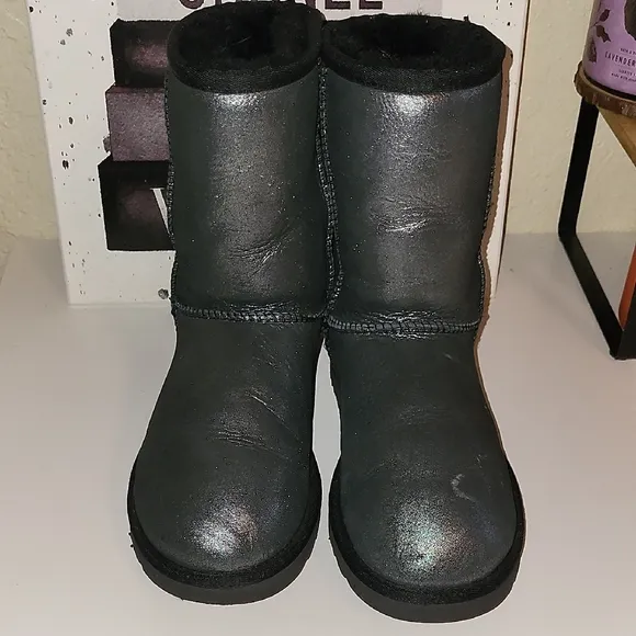 UGG Black Metallic Winter Boots