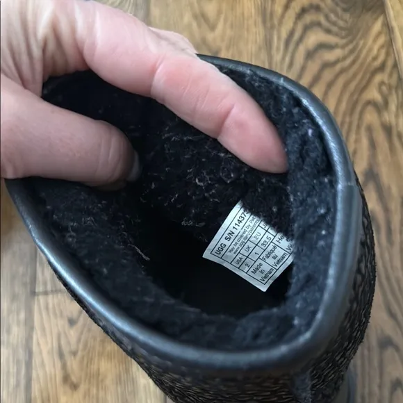 UGG Black Textured Boots