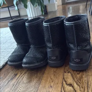 UGG Black Textured Boots