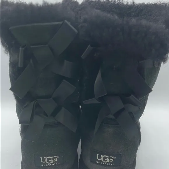 UGG Black Winter Boots with Sheepskin Lining