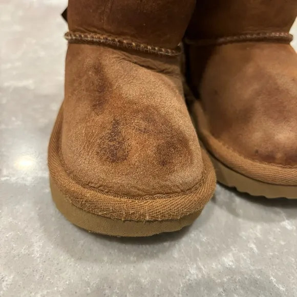 Ugg Boots Bailey Bow II Boots Chestnut Brown Tan Baby Toddler Girl Shoe Size 6