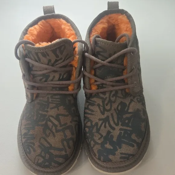 UGG Brown and Orange Boots with Cozy Lining