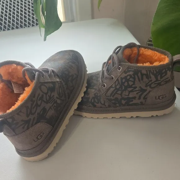 UGG Brown and Orange Boots with Cozy Lining