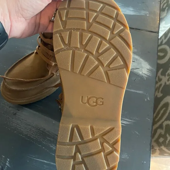 Ugg Chelham Weather Lace-Up Ankle Boots in Walnut Suede