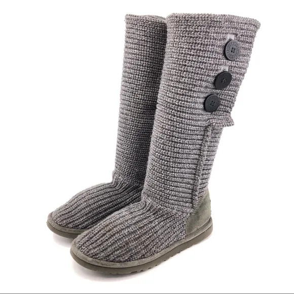 UGG Classic Cardy Tall Knit Winter Boots 8