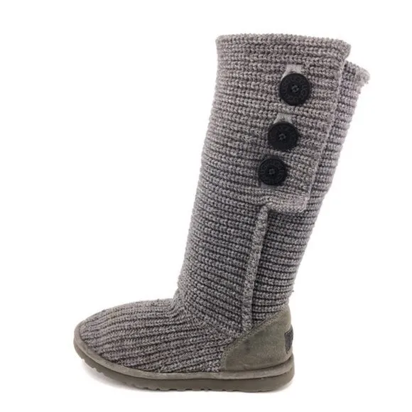 UGG Classic Cardy Tall Knit Winter Boots 8