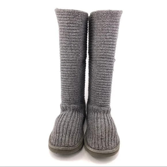 UGG Classic Cardy Tall Knit Winter Boots 8