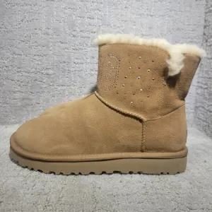 UGG Classic Gem Mini Women's Size 8 US Chestnut Suede Winter Boots 1125911