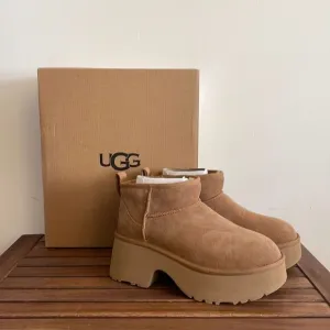 UGG Classic Ultra Mini New Heights Boots Chestnut USA Women Size 8/UK 6/EU 39