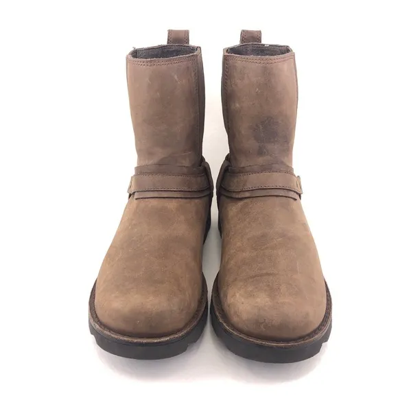 UGG Driskill Brown Leather Motorcycle Winter Boots 9