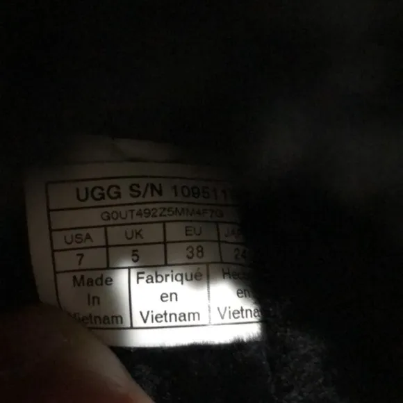 UGG Fluff Yeah Slide Sandals Size 7 Black Sheepskin