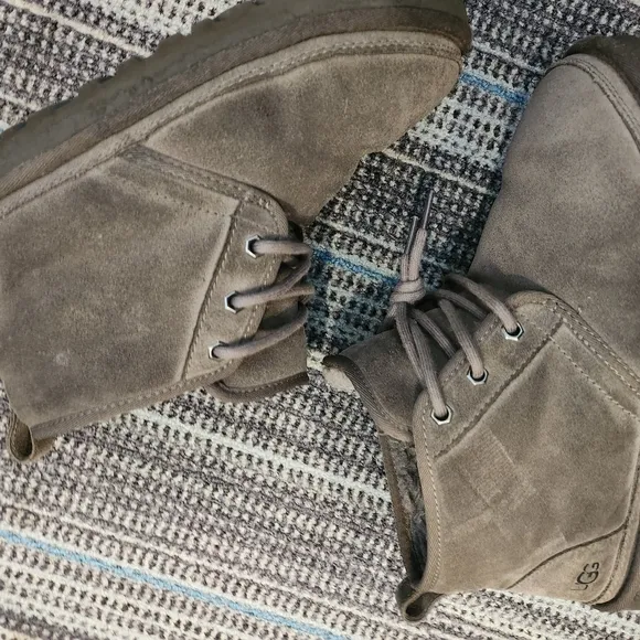 UGG Gray Chukka Boots Suede Sherpa Lined