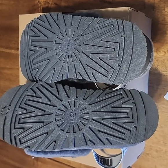 UGG Gray Disco Slide Sandals Comfortable and Stylish