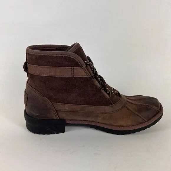 Ugg Greda women's size 6 brown leather waterproof winter lace up boots