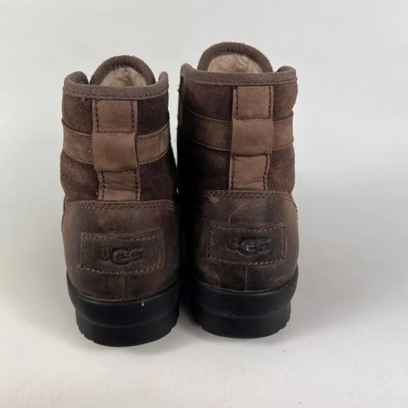 Ugg Greda women's size 6 brown leather waterproof winter lace up boots