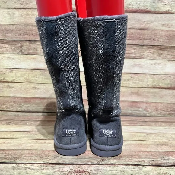 Ugg Grey Camaya Sequin Winter Boots