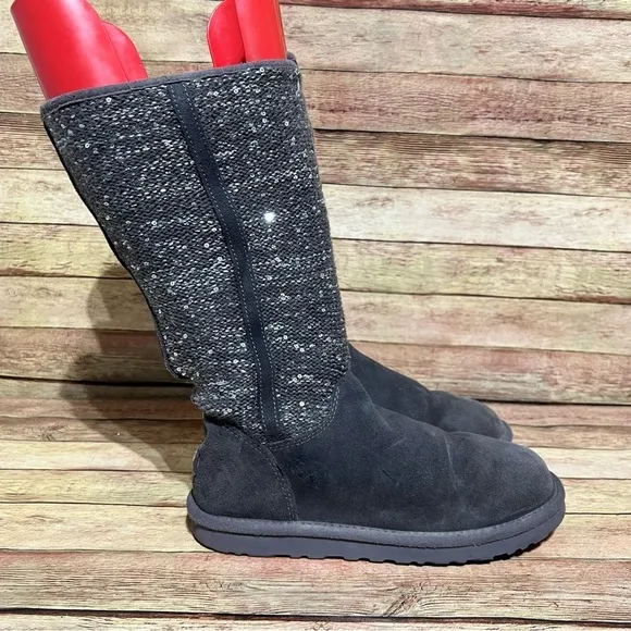 Ugg Grey Camaya Sequin Winter Boots