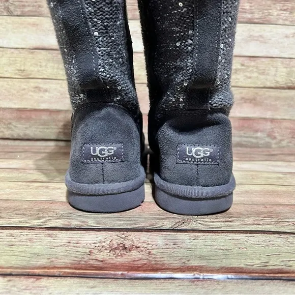 Ugg Grey Camaya Sequin Winter Boots