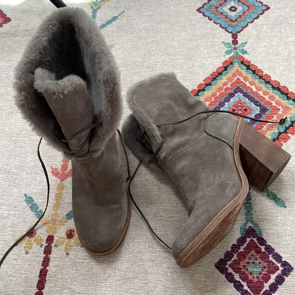 UGG Jerene Sheepskin Block heel winter boots