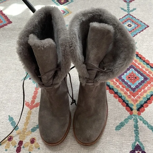 UGG Jerene Sheepskin Block heel winter boots