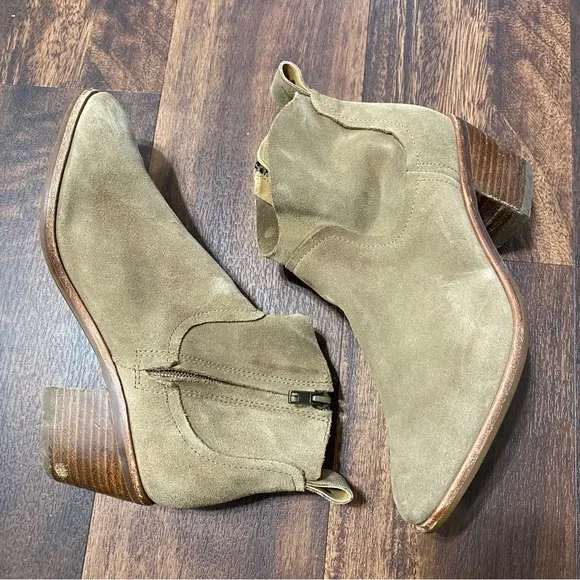 UGG Kingsburg Ankle Booties 7 Chestnut Taupe Tan Suede Boots Shoes