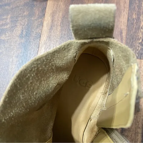 UGG Kingsburg Ankle Booties 7 Chestnut Taupe Tan Suede Boots Shoes