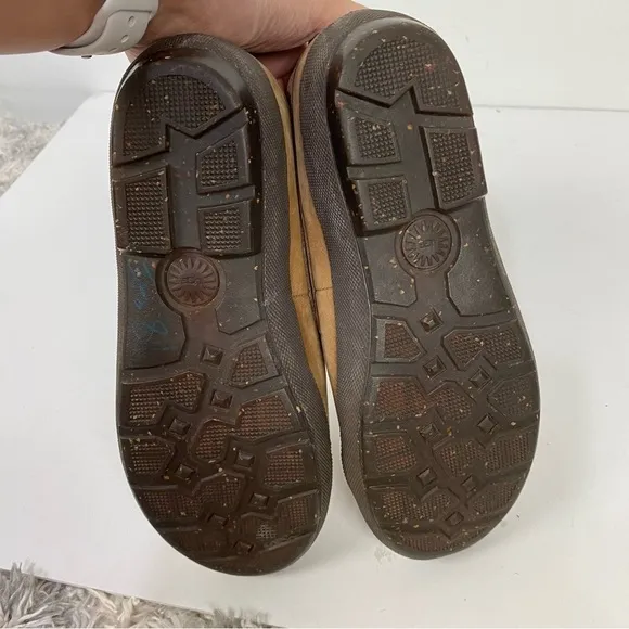 Ugg Leather Brown Sheepskin Lined Duck Boots Winter