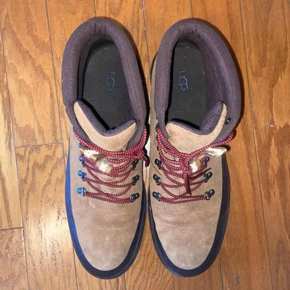 UGG Men's Brown Hiking Work Boots Padded Lace up Outdoor
