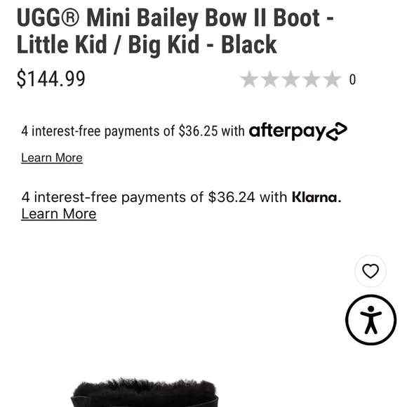 UGG Mini Bailey Bow II Boots (Toddler Size 8)