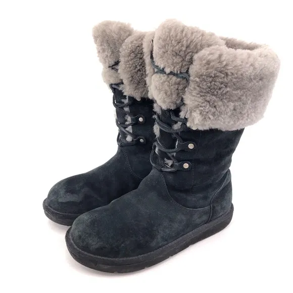 UGG Montclair Lace Tall Sheepskin Winter Boots 8