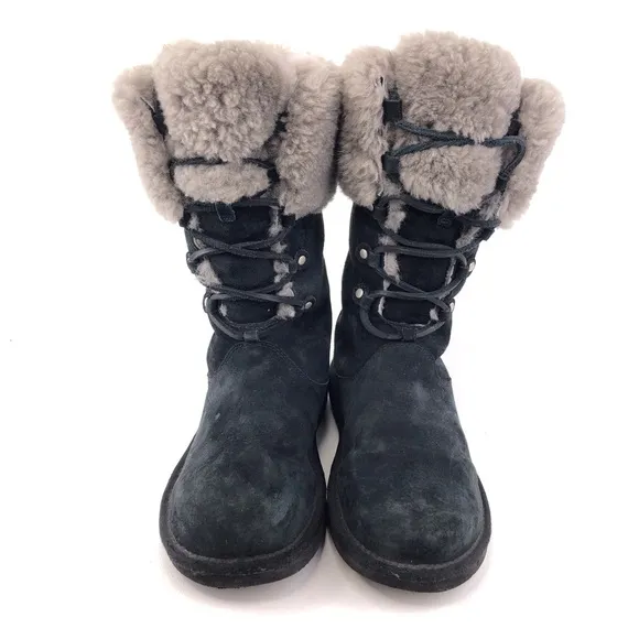 UGG Montclair Lace Tall Sheepskin Winter Boots 8