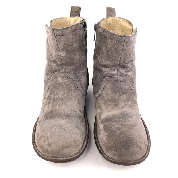 UGG Neevah Gray Leather Sheepskin Winter Boots 7