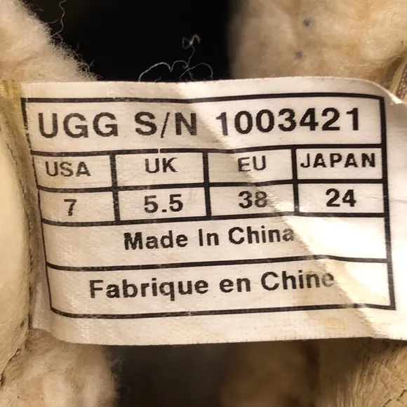 UGG Neevah Gray Leather Sheepskin Winter Boots 7