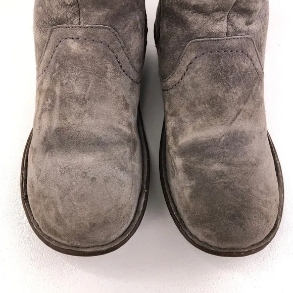 UGG Neevah Gray Leather Sheepskin Winter Boots 7