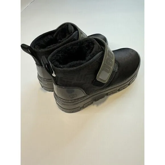 UGG Neumel Graphic Monogram Boots Womens Size 5 Black Casual Fashion NWOT
