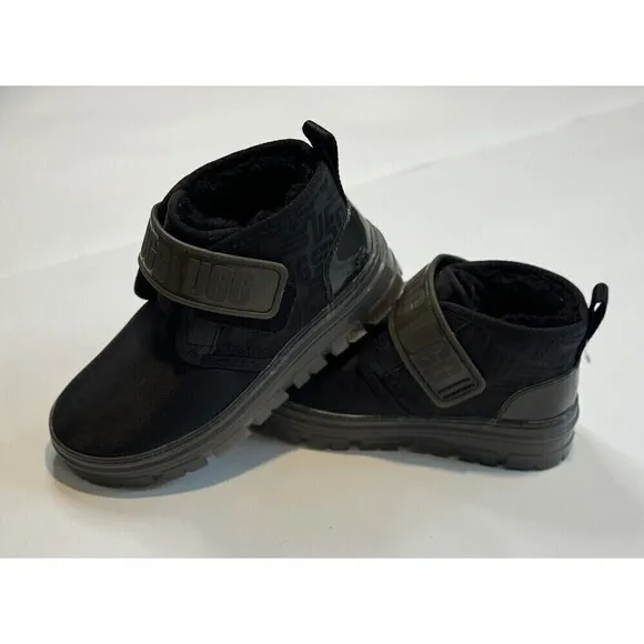 UGG Neumel Graphic Monogram Boots Womens Size 5 Black Casual Fashion NWOT