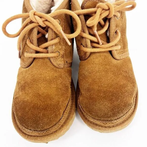 UGG Nuemel II Youth Kids 1 Chestnut Brown Suede Winter Boots