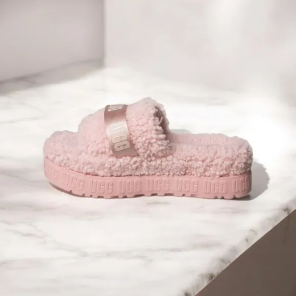 🔥UGG Pink Fluffy Fluffita Slide Sandals🔥