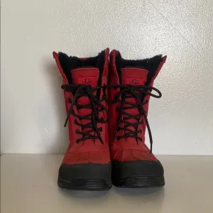 UGG Red and Black Winter Boots