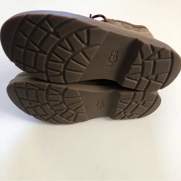 UGG Robley red lace up leather boots NWOT size 37