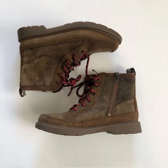 UGG Robley red lace up leather boots NWOT size 37