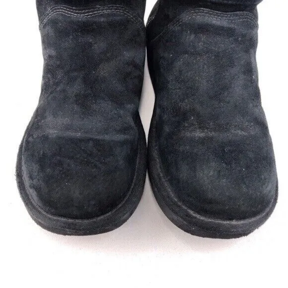 UGG Roslyn Black Leather Sheepskin Winter Boots 7