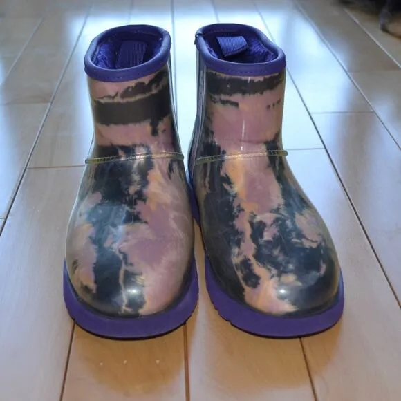 UGG SAMPLE Clear Marble Waterproof Winter Boots Size 7